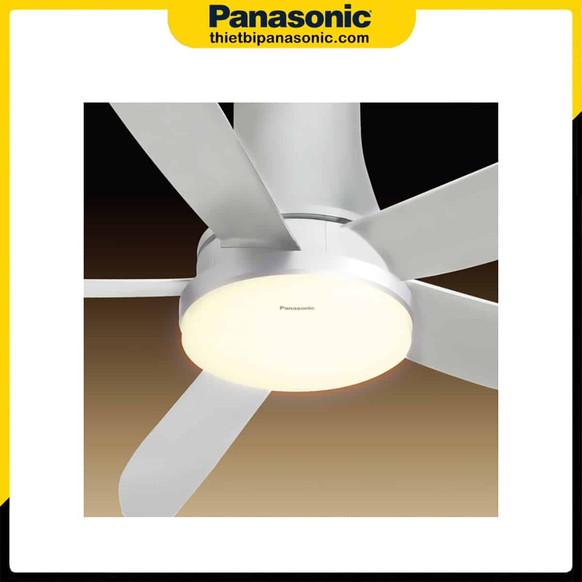 Quạt trần Panasonic F-60UFN với đèn LED mang ánh sáng vàng