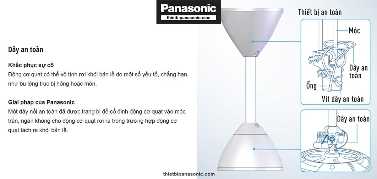 Dây an toàn được trang bị trên Quạt trần Panasonic F-60WWK