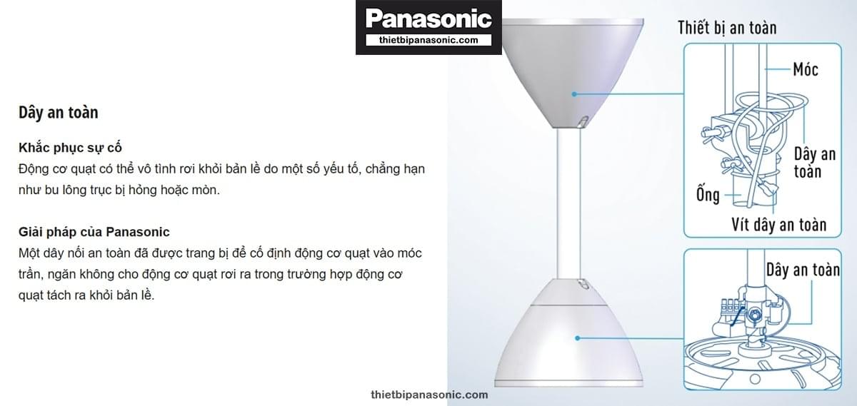 Dây an toàn được trang bị để cố định động cơ vào móc treo