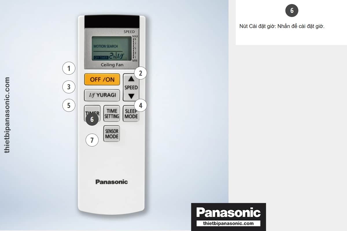 Nút Cài đặt giờ: Nhấn để cài đặt giờ.