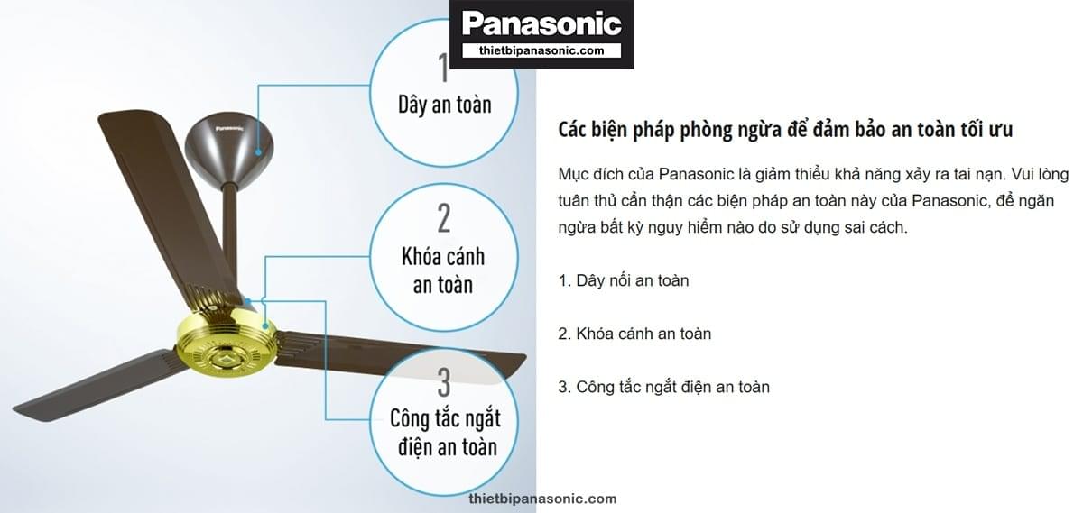 Panasonic trang bị Các biện pháp phòng ngừa để đảm bảo an toàn tối ưu khi sử dụng Quạt trần F-56NCL-S