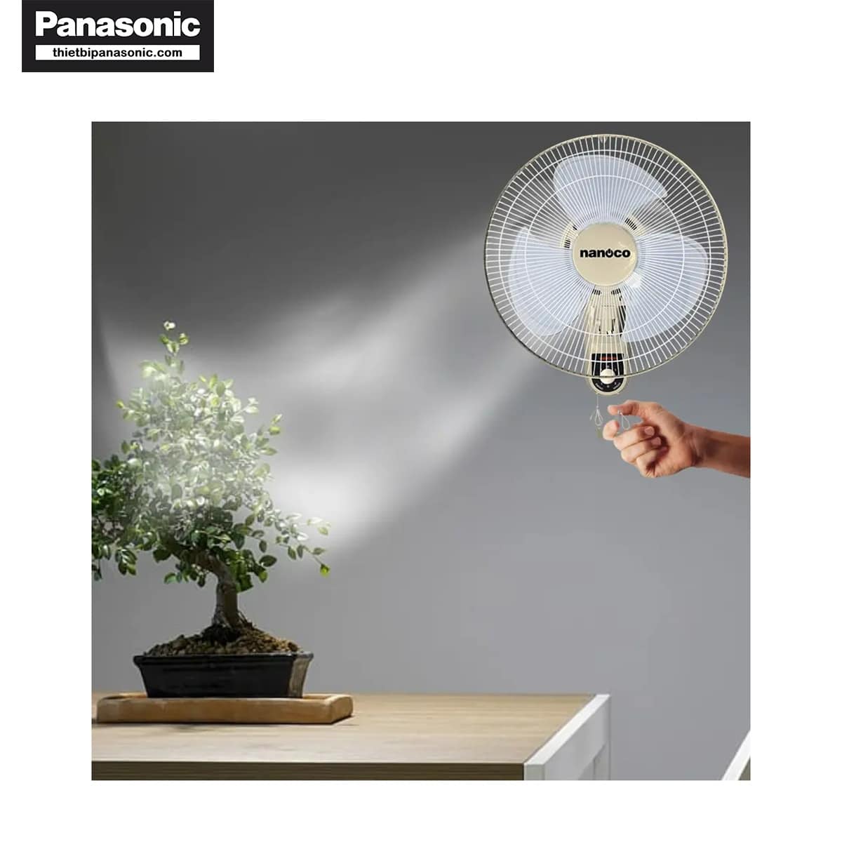 Với lưu lượng gió lớn và công suất 47W Quạt treo tường NWF1611BE giúp làm mát hiệu quả