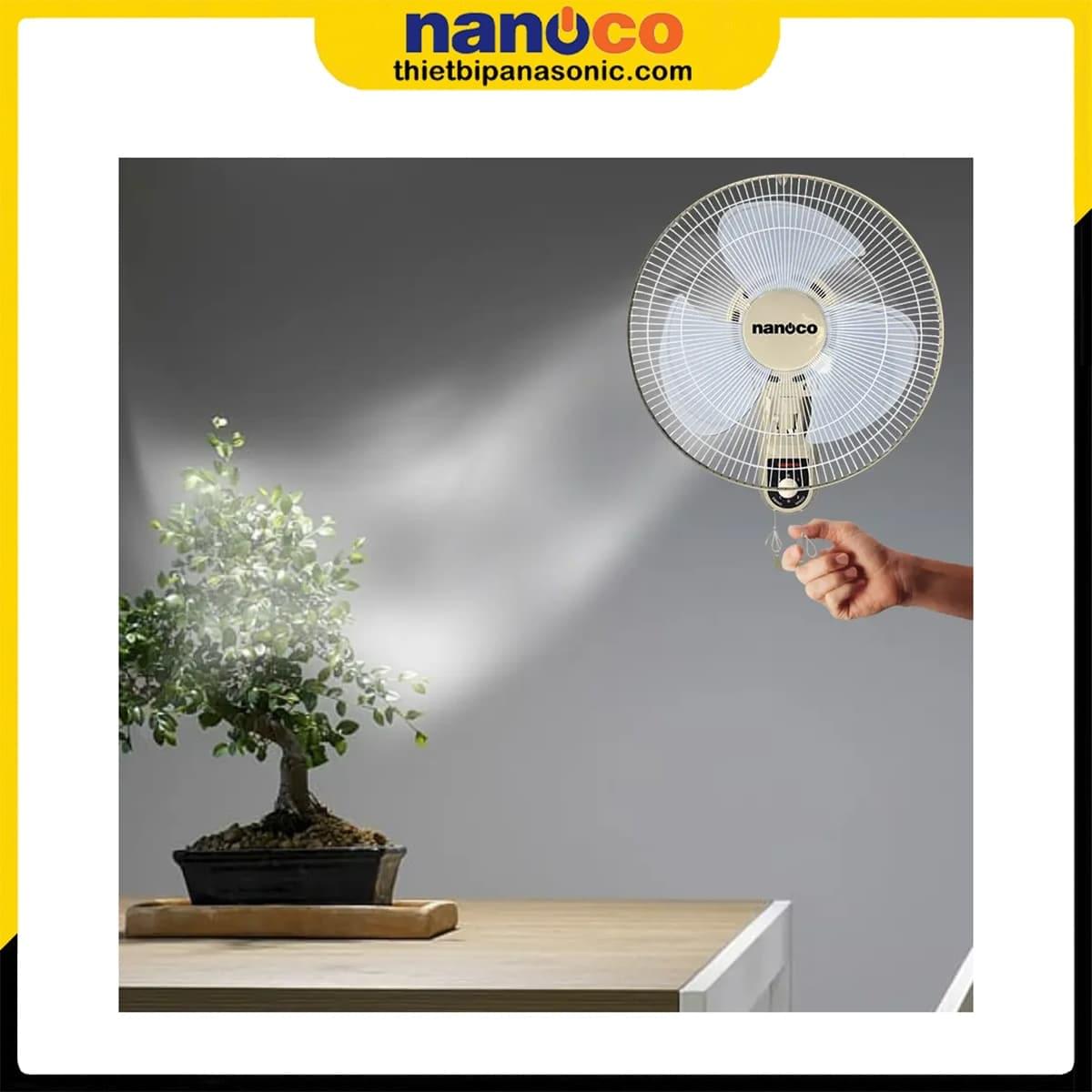 Với lưu lượng gió lớn và công suất 47W Quạt treo tường NWF1611BE giúp làm mát hiệu quả