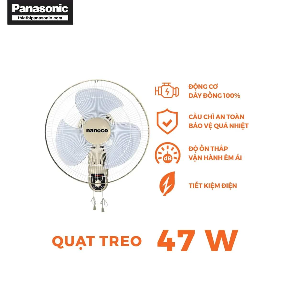 Những ưu điểm nổi bật của Quạt tường Nanoco NWF1611BE