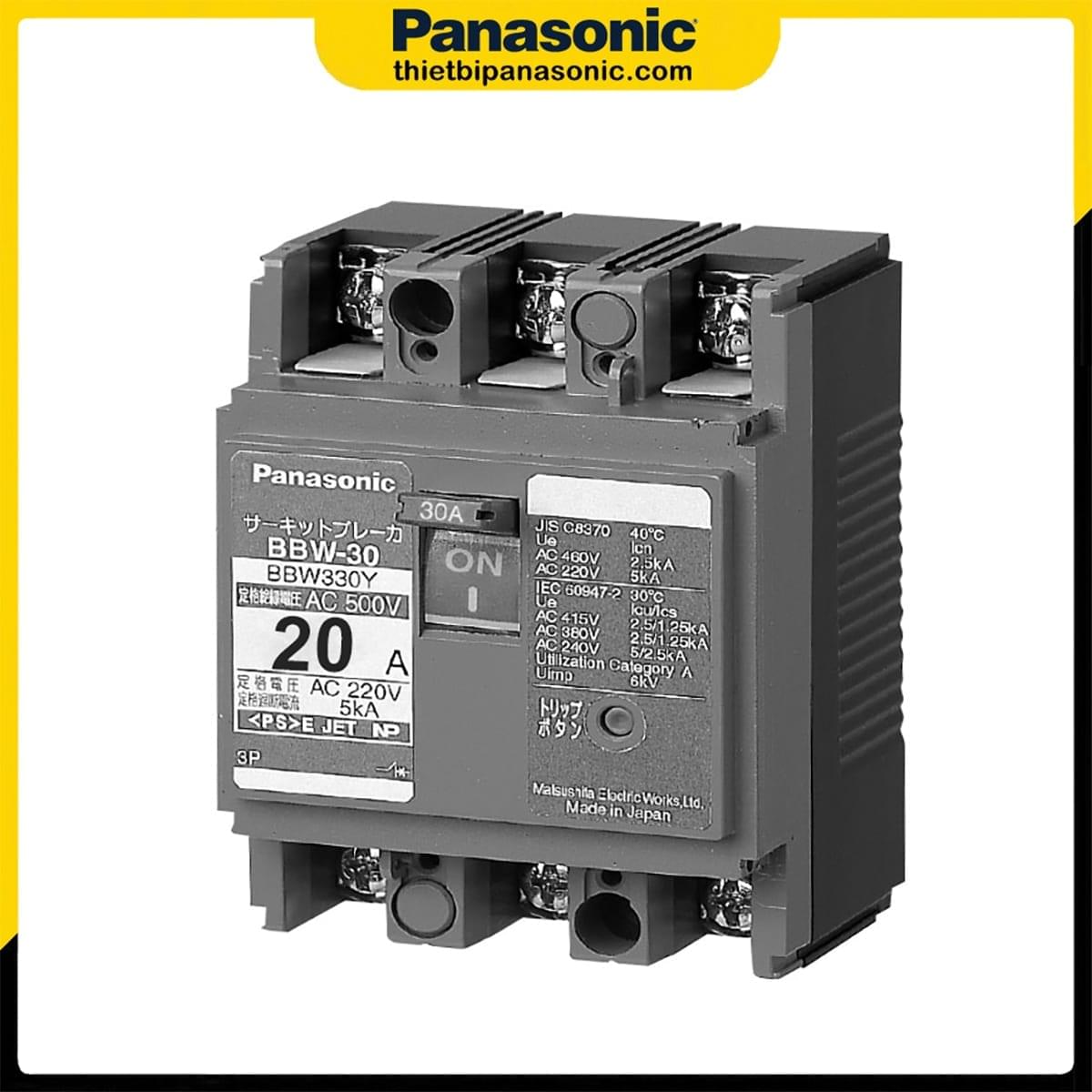MCCB Panasonic 20A 3P BBW320Y