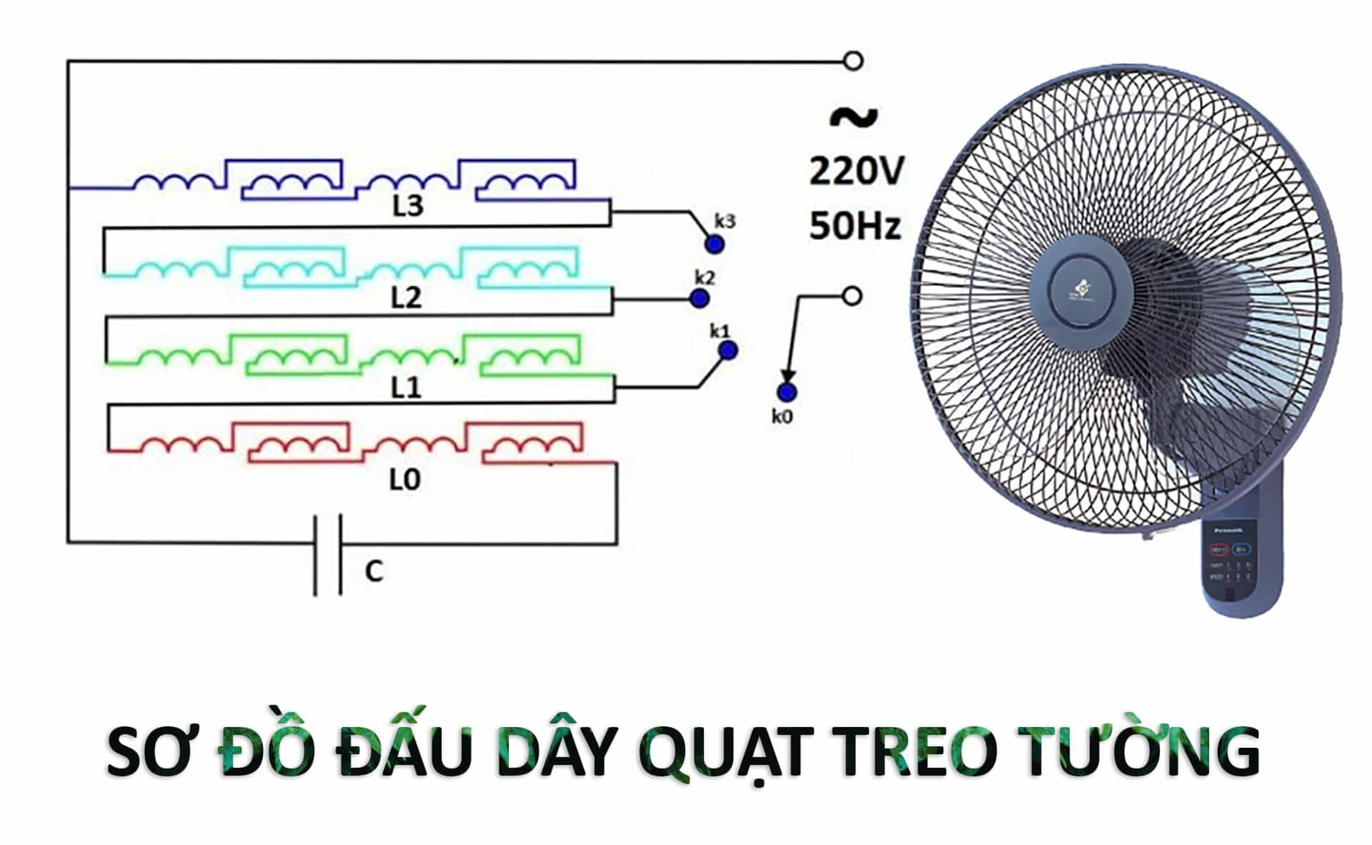 Sơ đồ đấu dây quạt treo tường