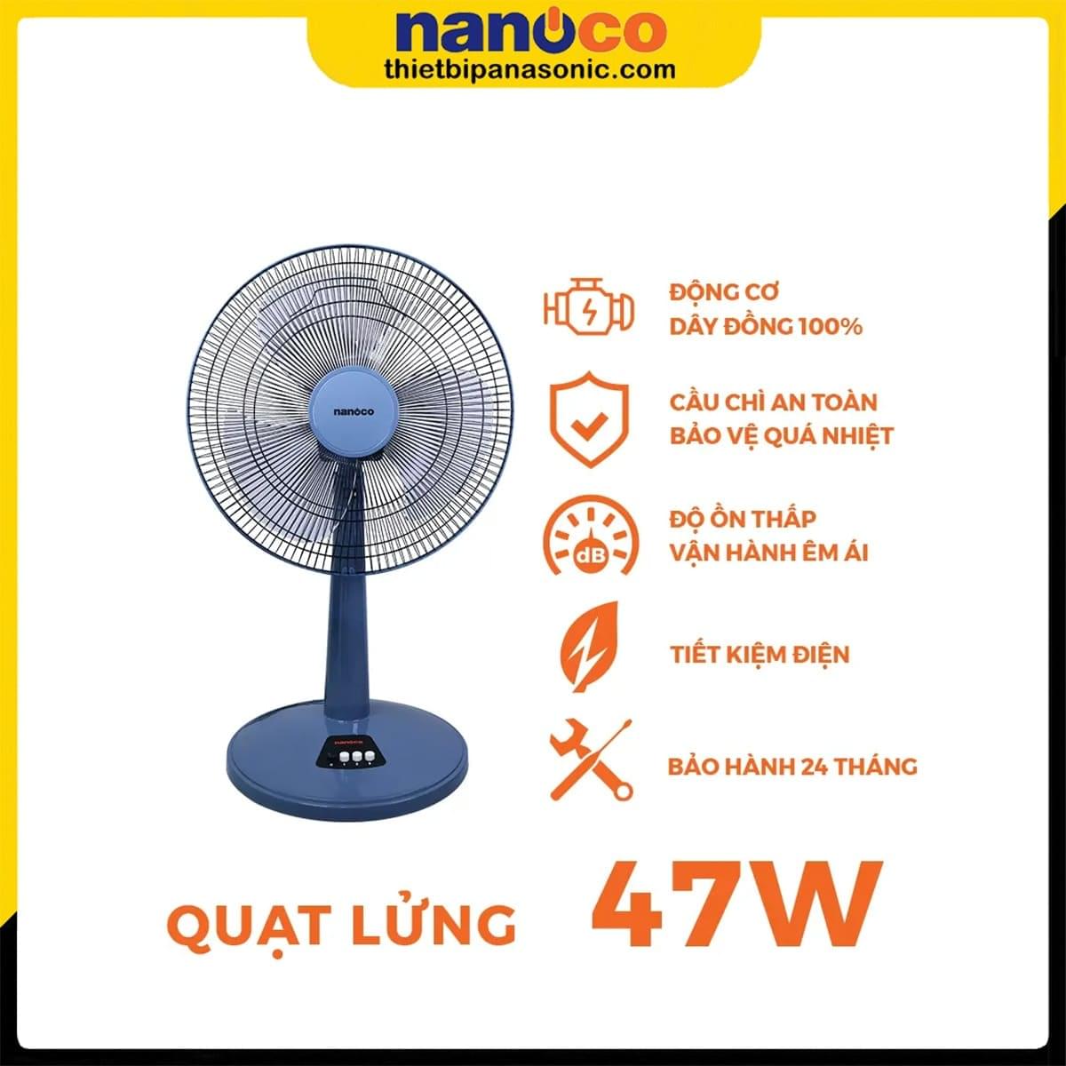 Đặc điểm nổi bật của Quạt cây Nanoco NLF1623BL