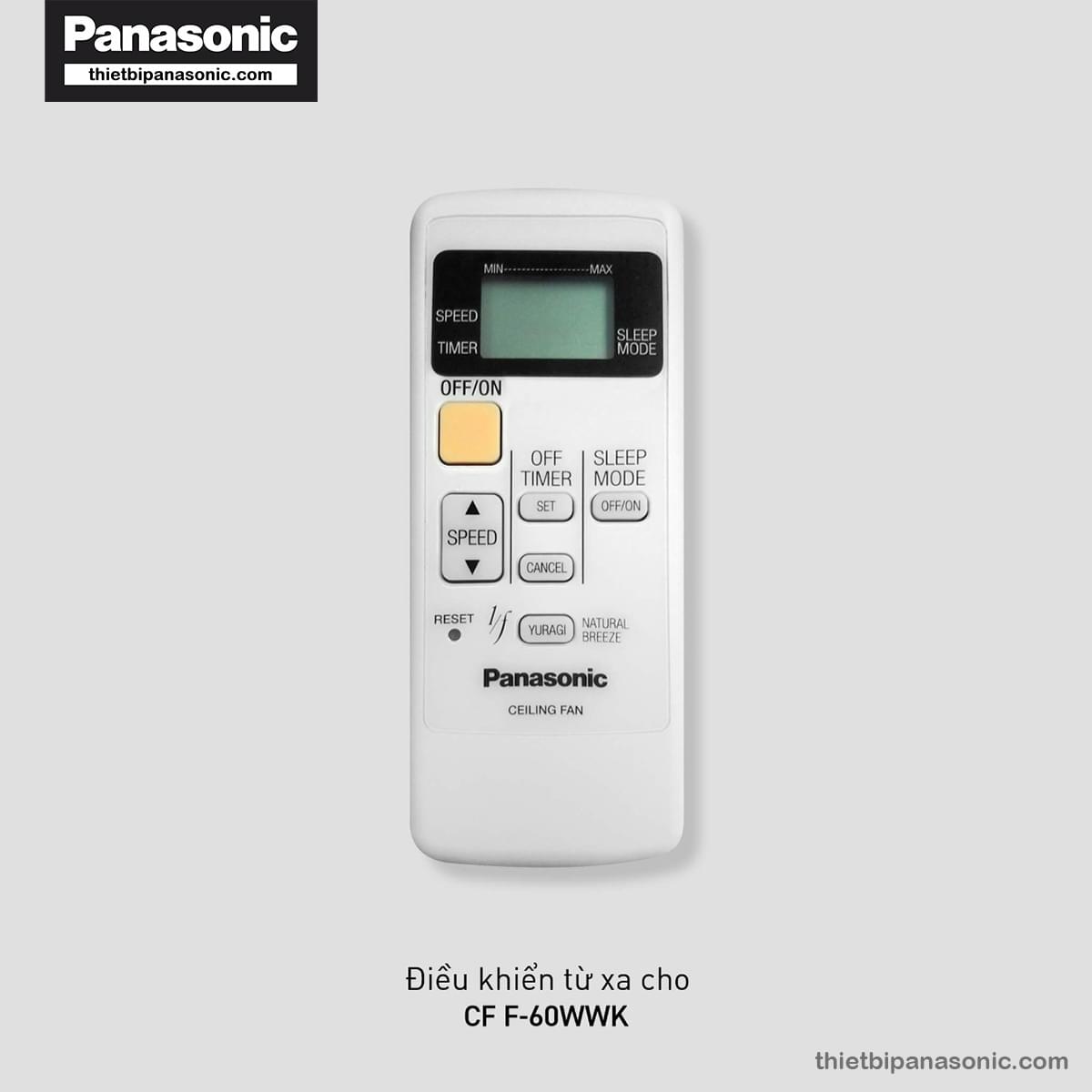 Remote dùng cho Quạt trần Panasonic F-60WWK