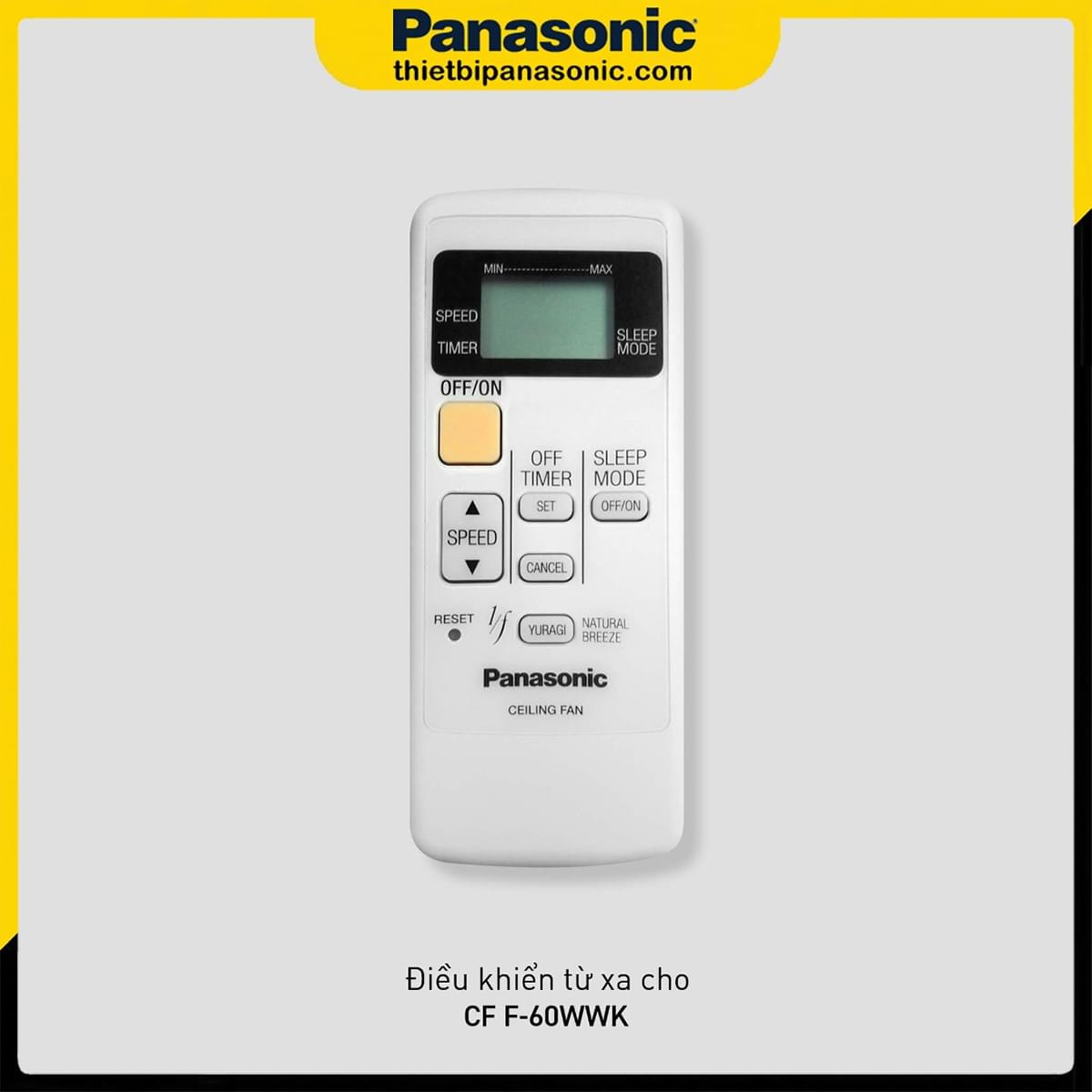 Remote dùng cho Quạt trần Panasonic F-60WWK