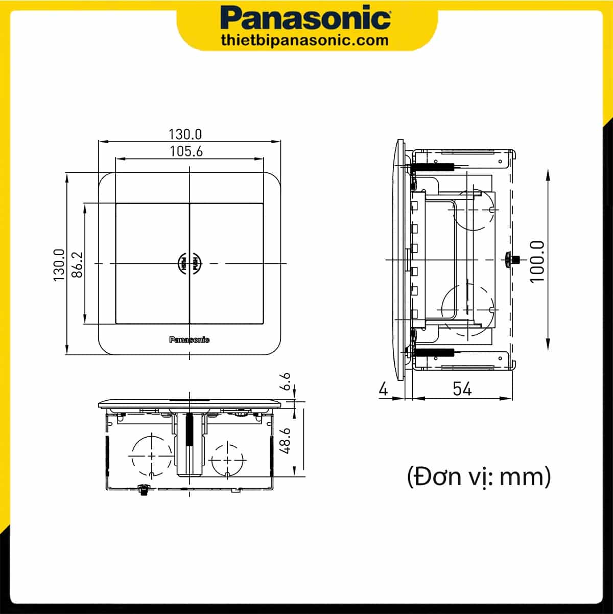 Bản vẽ của Ổ cắm điện âm sàn Panasonic DUMF3200LT-1
