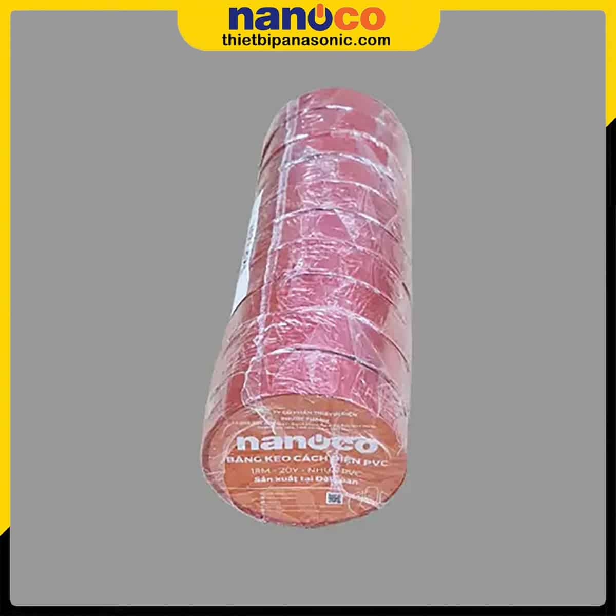 Băng keo điện Nanoco FKPT10R màu đỏ loại 9 mét (10YDS) xuất xứ Đài Loan