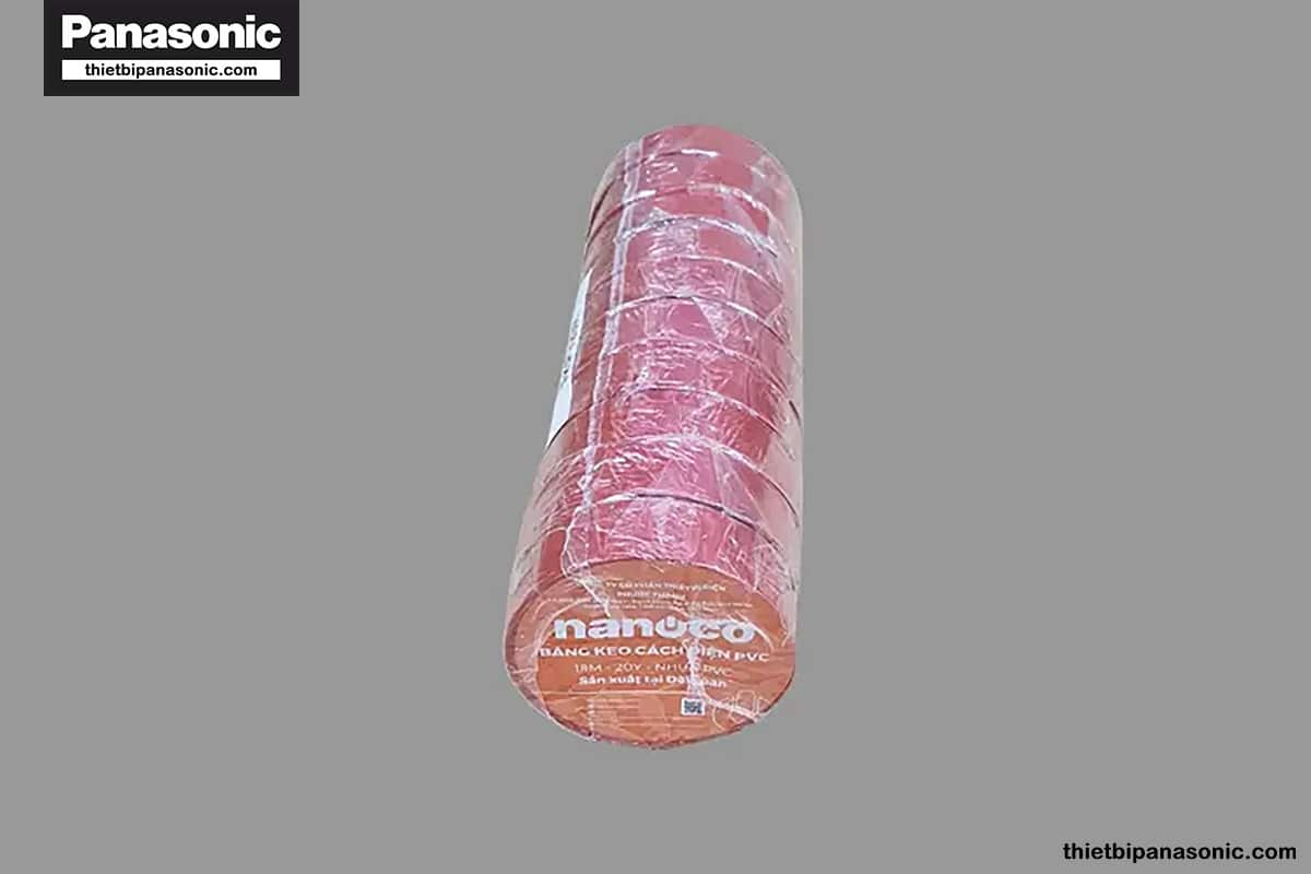 Băng keo điện Nanoco FKPT10R màu đỏ loại 9 mét (10YDS) xuất xứ Đài Loan