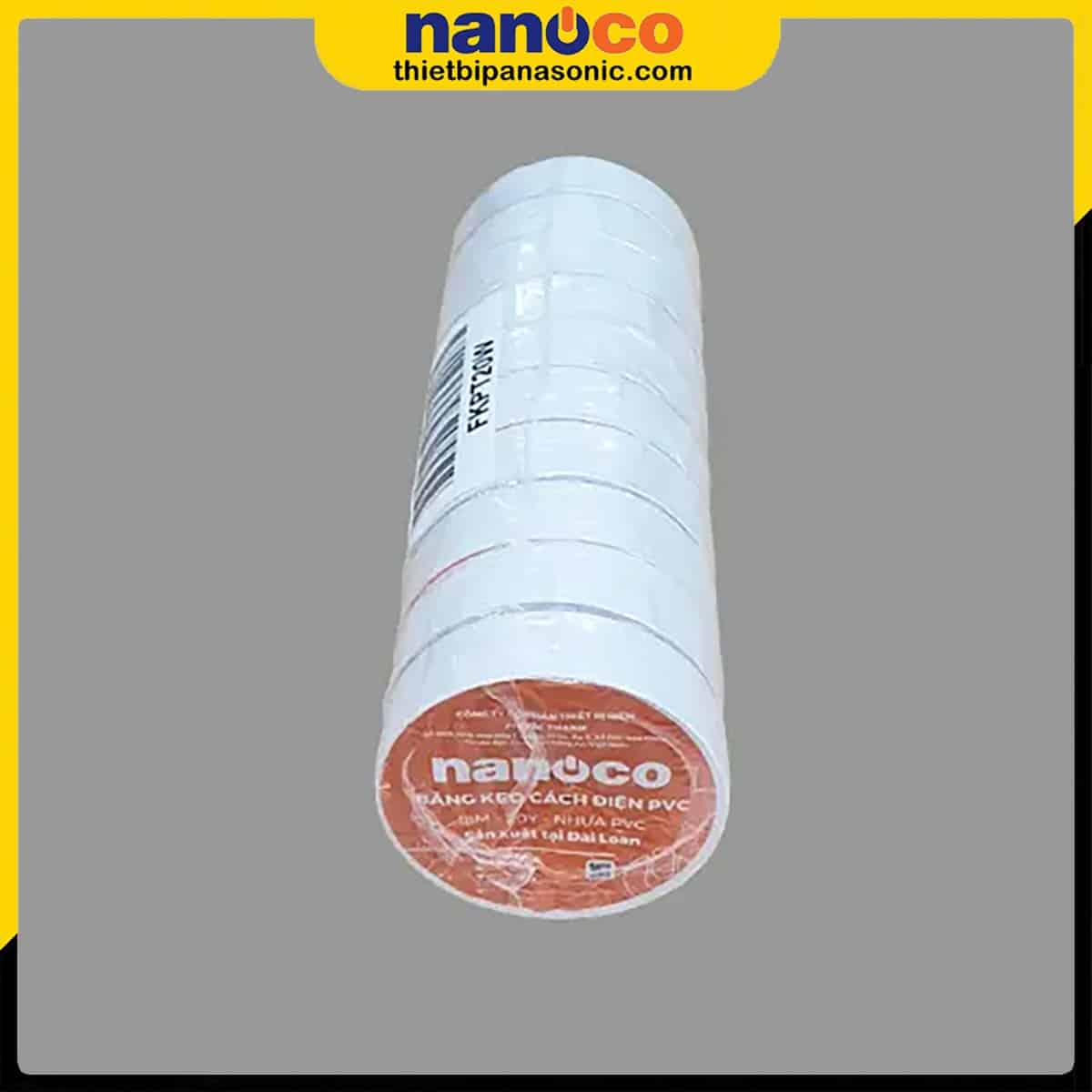 Băng keo điện Nanoco FKPT10W màu trắng loại 9 mét (10YDS) xuất xứ Đài Loan
