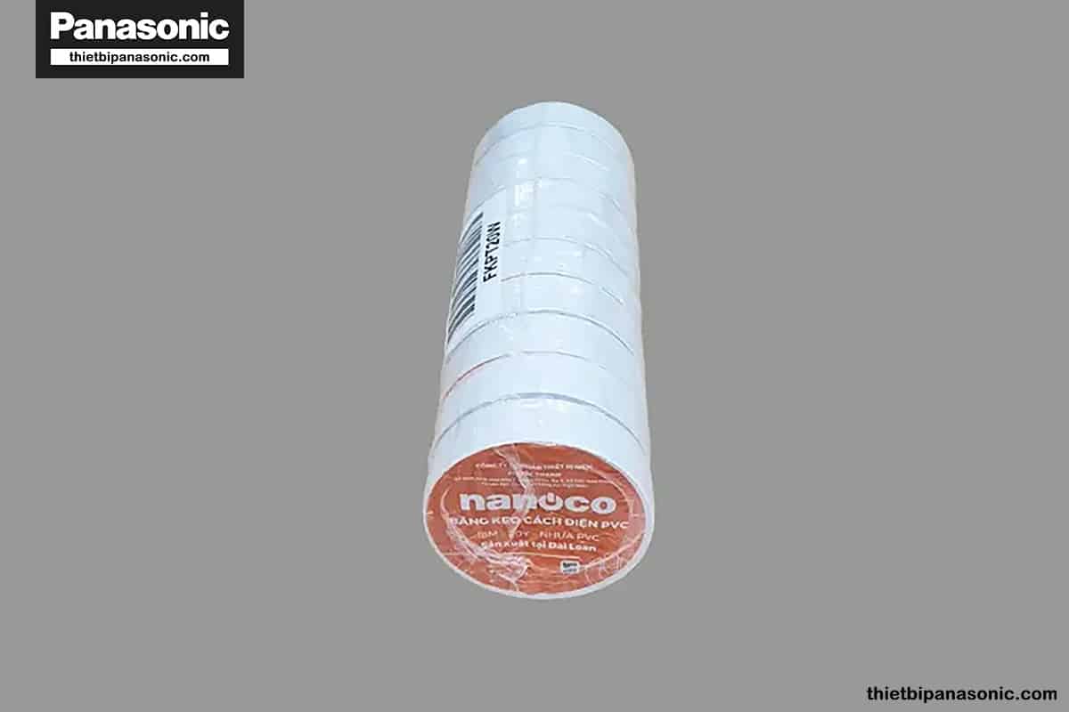 Băng keo điện Nanoco FKPT10W màu trắng loại 9 mét (10YDS) xuất xứ Đài Loan