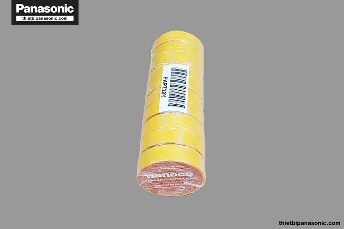 Băng keo điện Nanoco FKPT10V màu vàng loại 9 mét (10YDS) xuất xứ Đài Loan