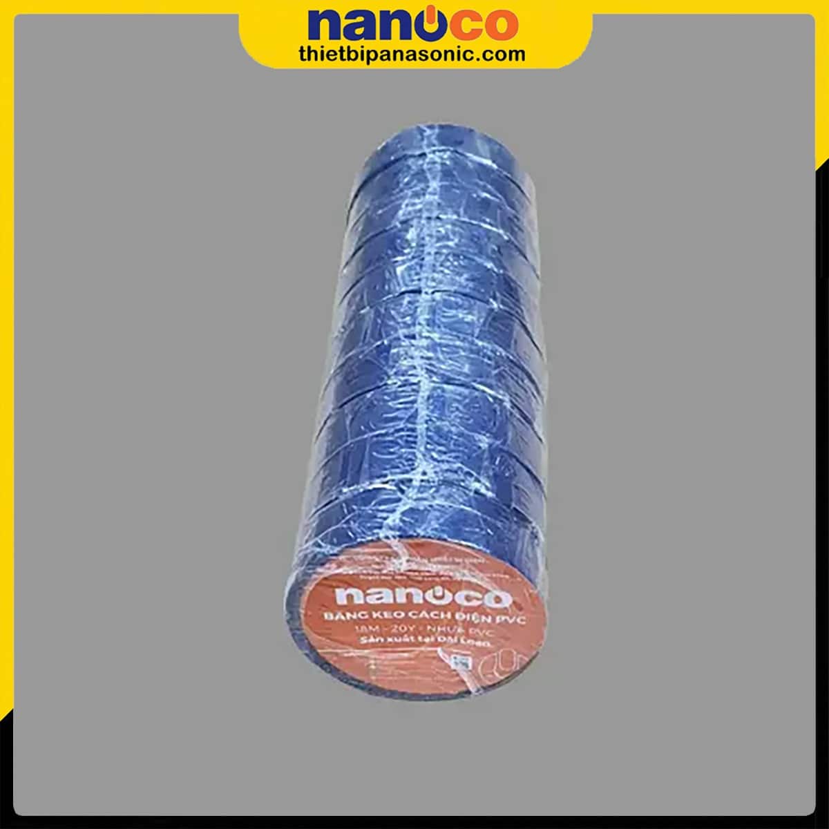Băng keo điện Nanoco FKPT20B màu xanh dương loại 18 mét (20YDS) xuất xứ Đài Loan