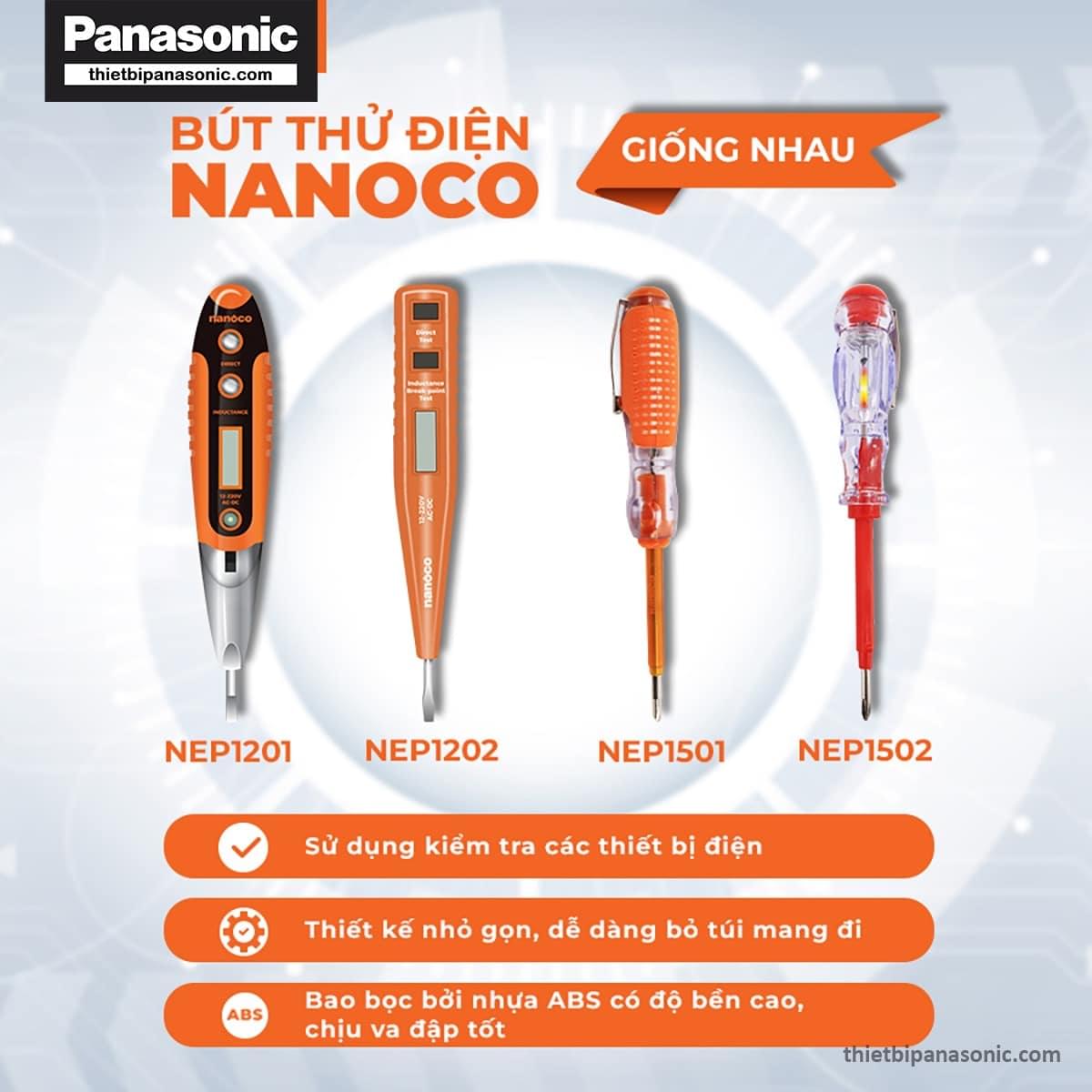 So sánh Bút thử điện NEP1501 với các loại khác của Nanoco
