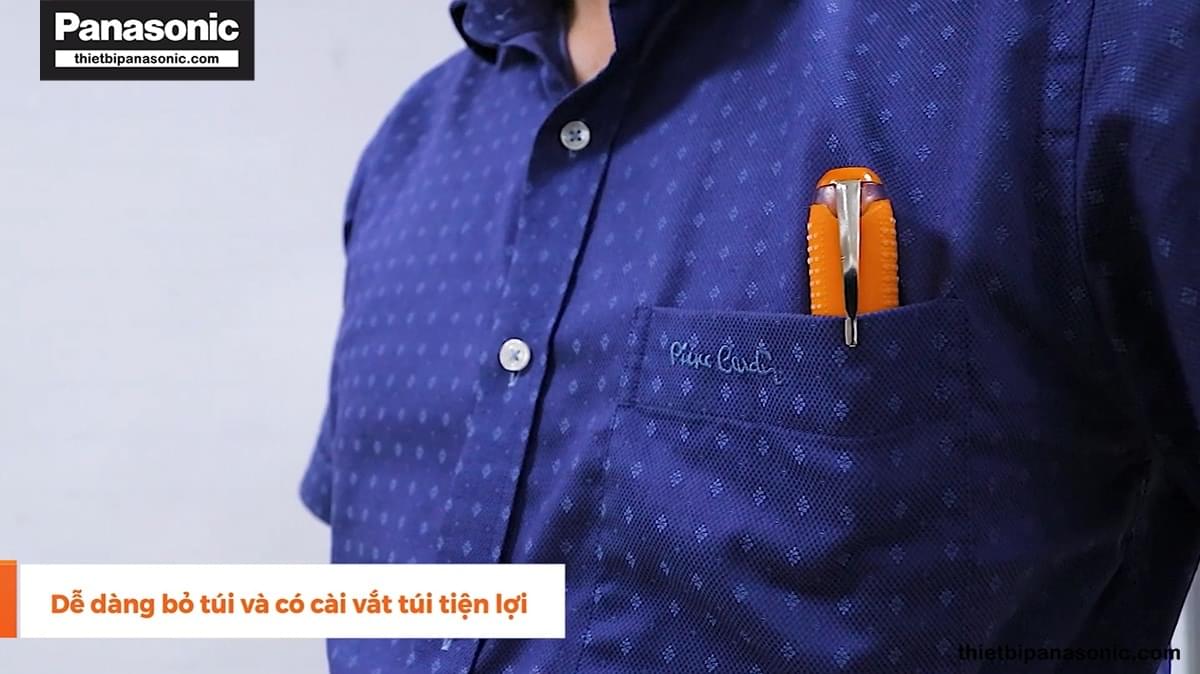 Bút thử điện Nanoco NEP1501 dễ dàng bỏ túi và có cài vắt túi tiện lợi