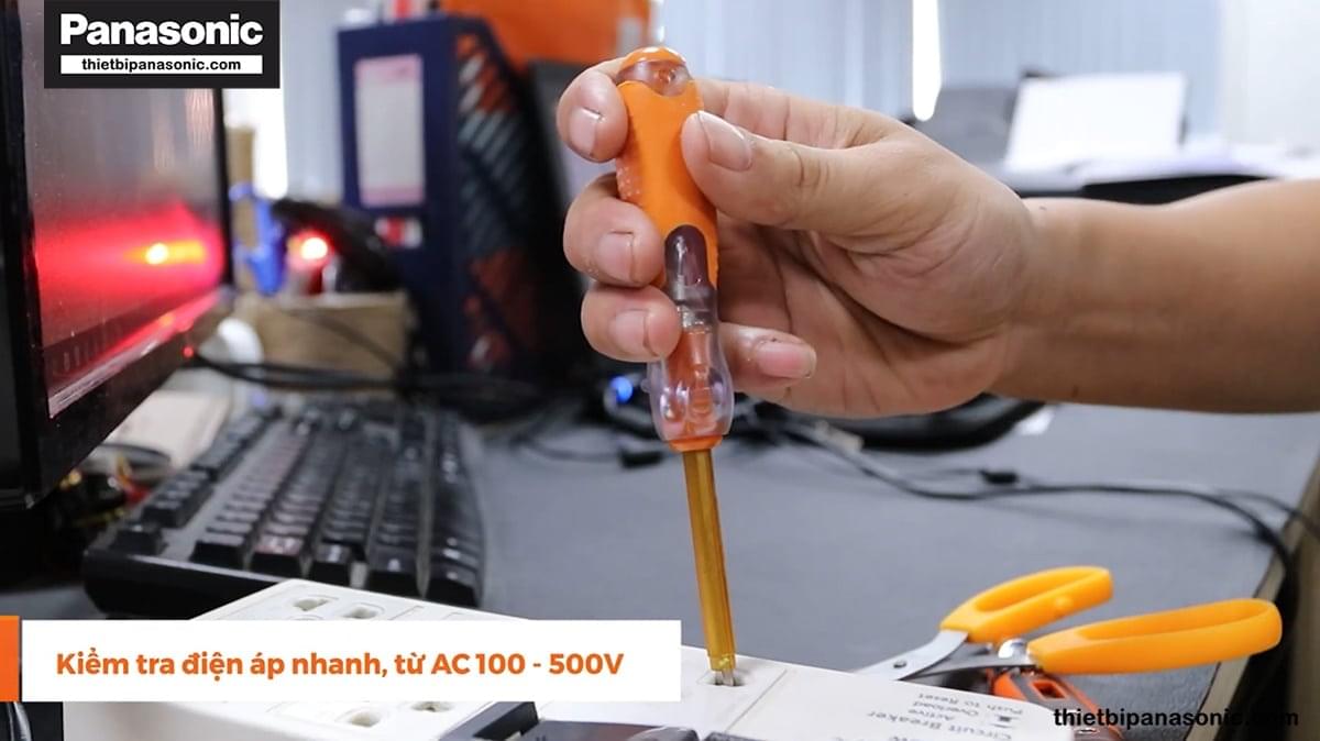 Bút thử điện NEP1501 có thể kiểm tra nhanh điện áp từ 100-500V AC