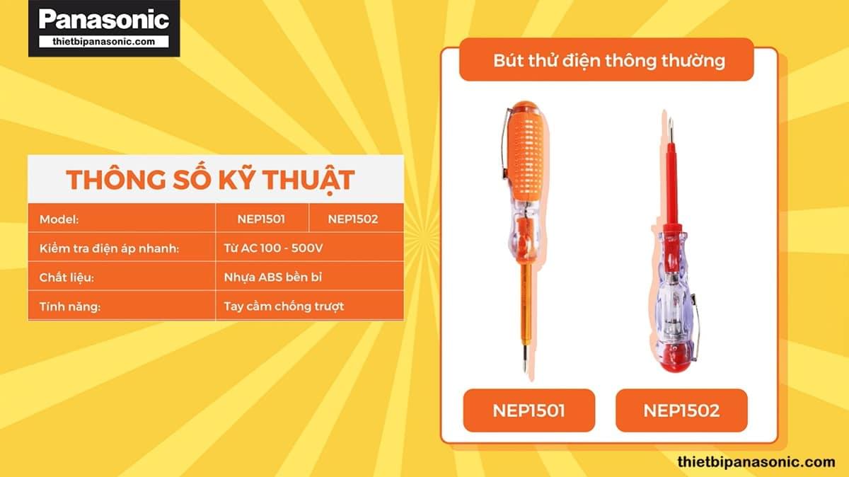 Thông số kỹ thuật của Bút thử điện NEP1502