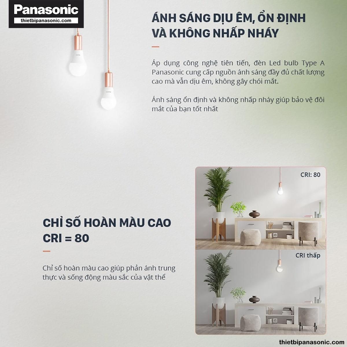 Bóng đèn LED bulb Panasonic 9W Tròn LDACH09LG1A7 (Vàng), LDACH09WG1A7 (Trung tính), LDACH09DG1A7 (Trắng) mang lại nguồn sáng ổn định với chất lượng cao, giúp bảo vệ đôi mắt của bạn tốt nhất