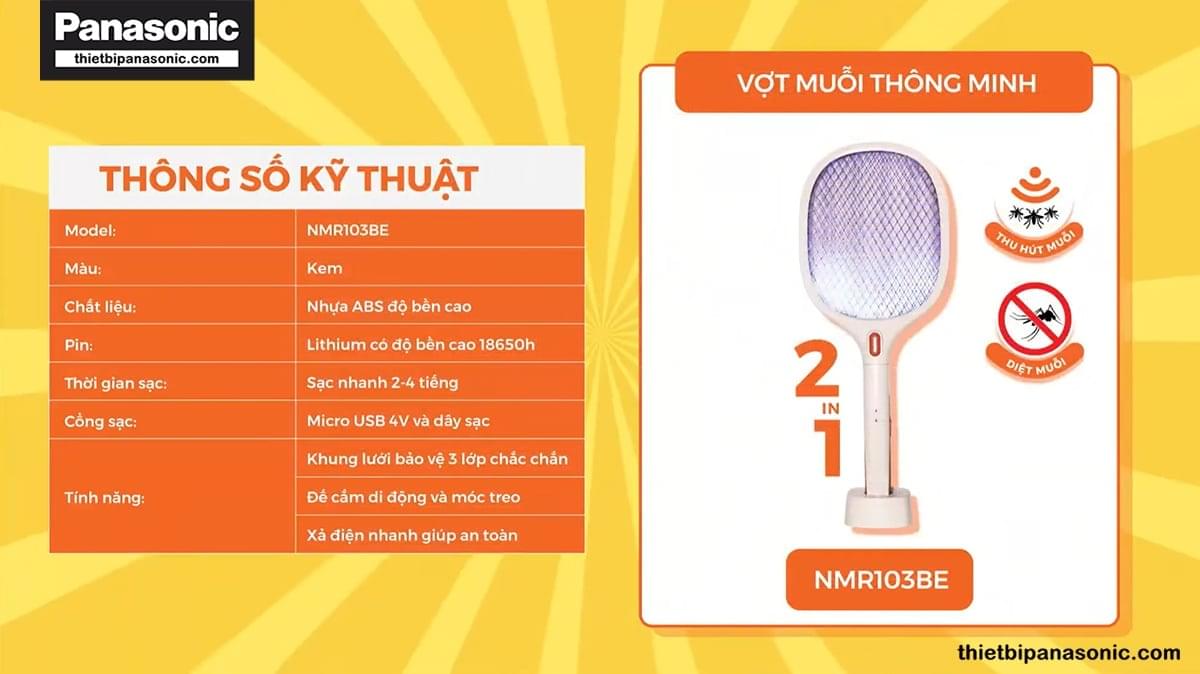 Thông số kỹ thuật của Vợt muỗi Nanoco NMR103BE