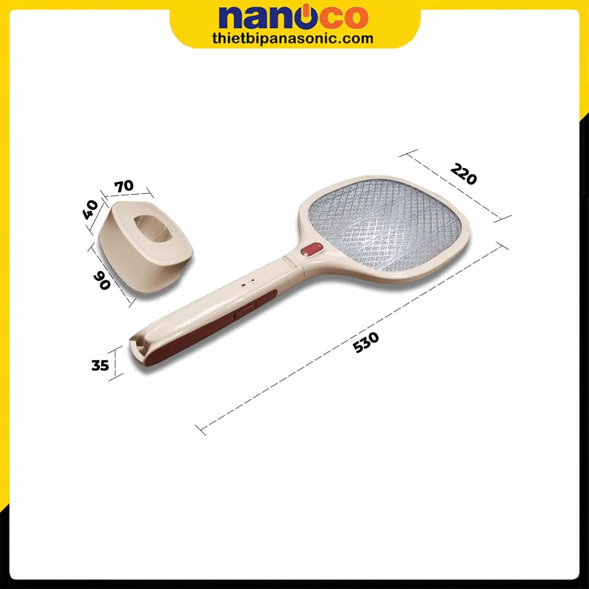 Vợt muỗi NMR103BE Nanoco - Ảnh 3