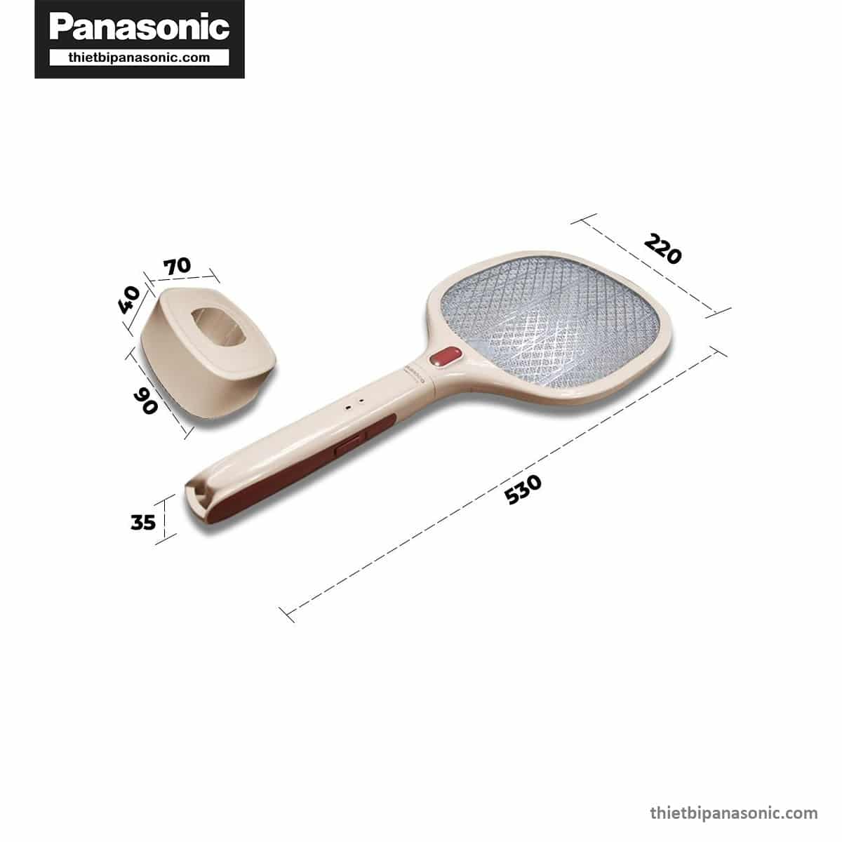 Kích thước của Vợt muỗi Nanoco NMR103BE