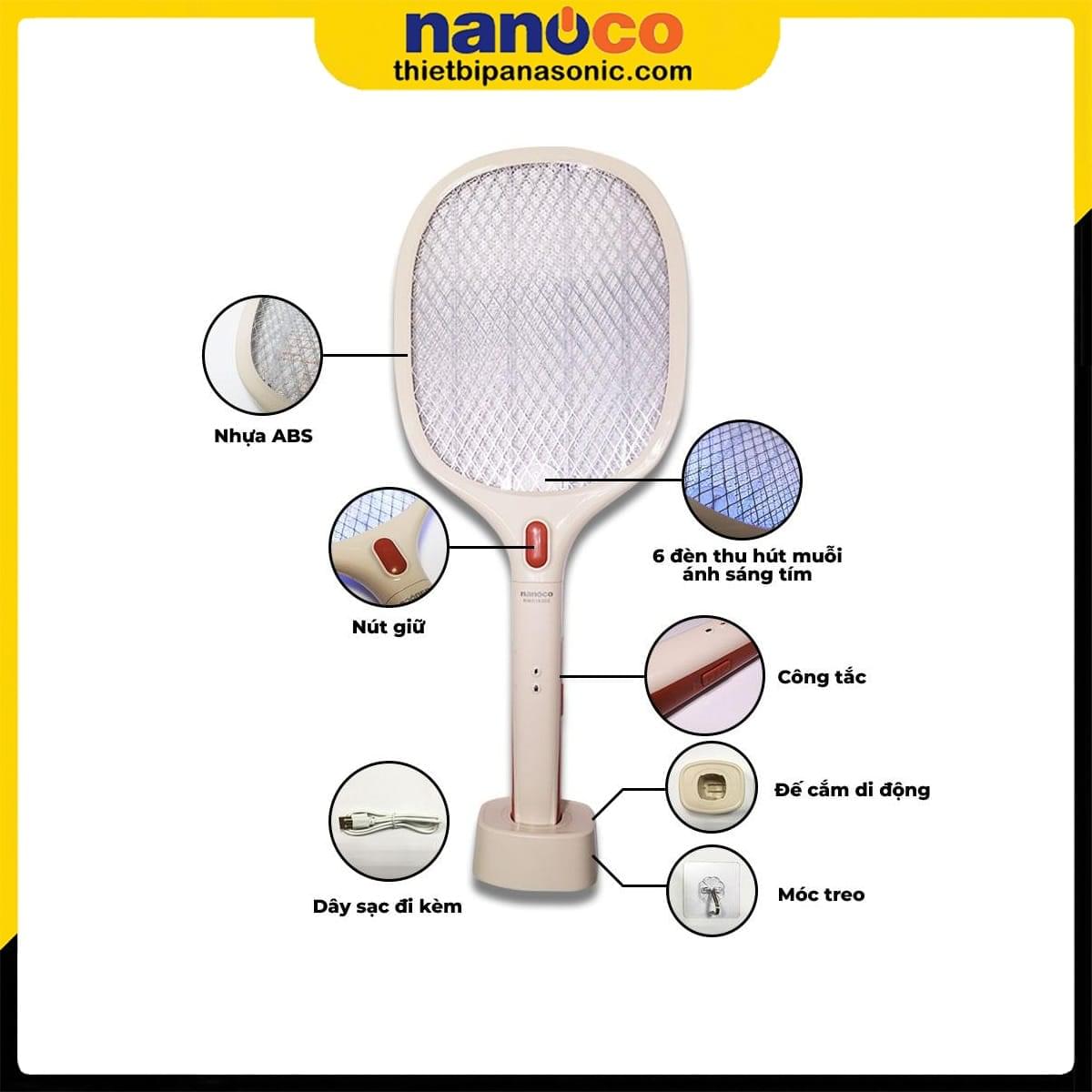 Vợt muỗi NMR103BE Nanoco - Ảnh 4