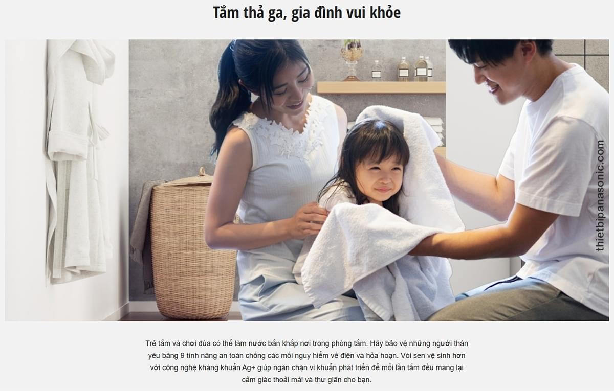 Gạt đi các mối nguy hiểm về điện và hỏa hoạn với Máy nước nóng Panasonic DH-4VS1VW