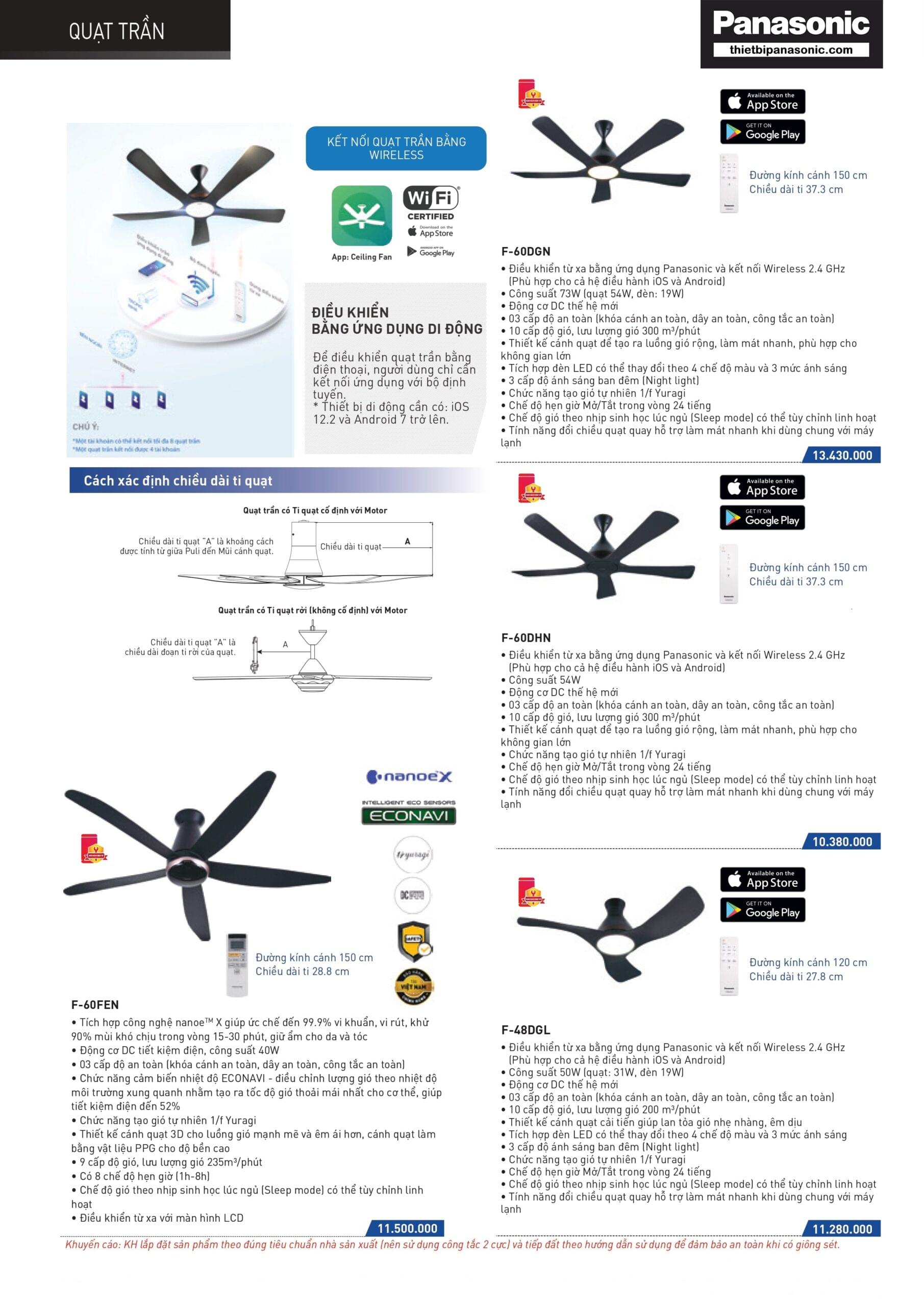 Bảng giá Catalogue Quạt trần Panasonic mới nhất - Trang 1 - Thietbipanasonic.com Bảng giá Catalogue Quạt trần Panasonic mới nhất - Trang 1