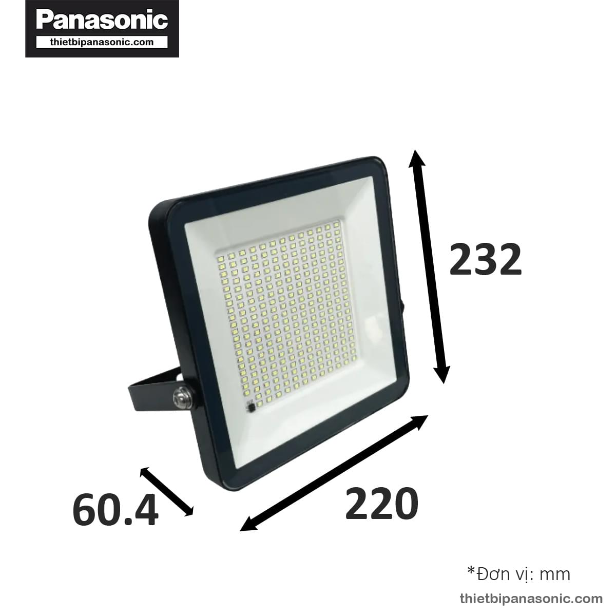 Kích thước của Đèn năng lượng mặt trời 100W NLFSS1006