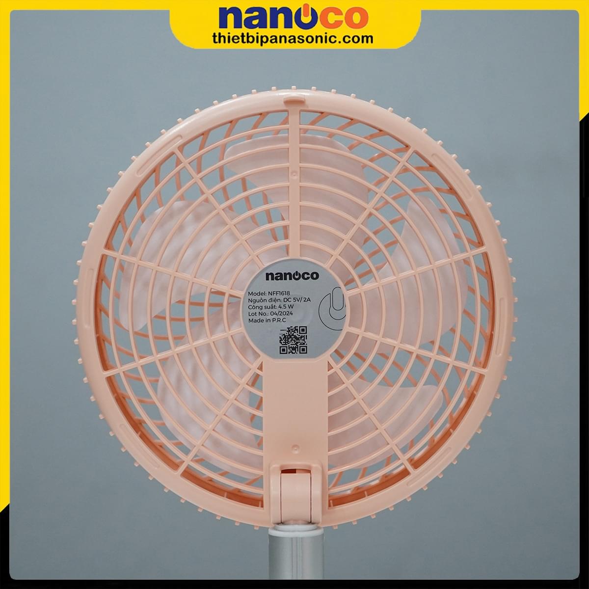Khu vực động cơ phía sau của Quạt Nanoco NFF1618P