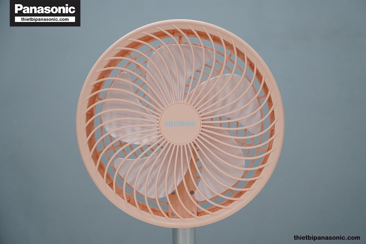 Lồng Quạt sạc điện gấp gọn Nanoco NFF1618P Màu Hồng