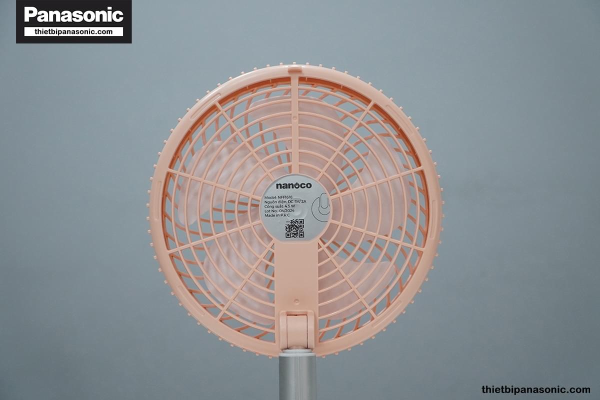 Khu vực động cơ phía sau của Quạt Nanoco NFF1618P