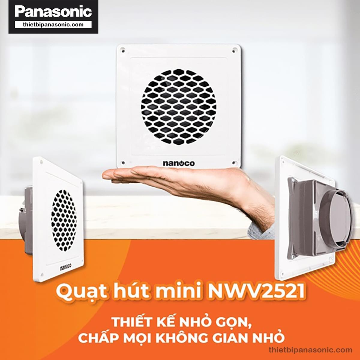 Quạt hút gió mini có kích thước nhỏ gọn tiết kiệm diện tích