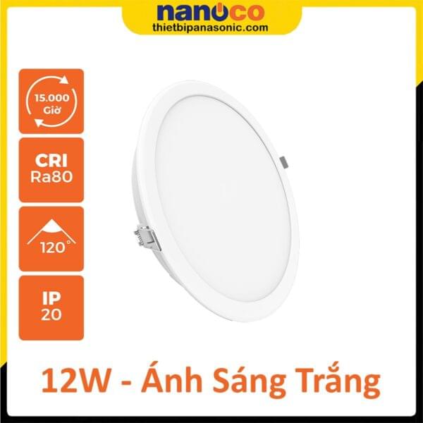 Đèn âm trần Nanoco Eco Series 12W ánh sáng trắng NED1261