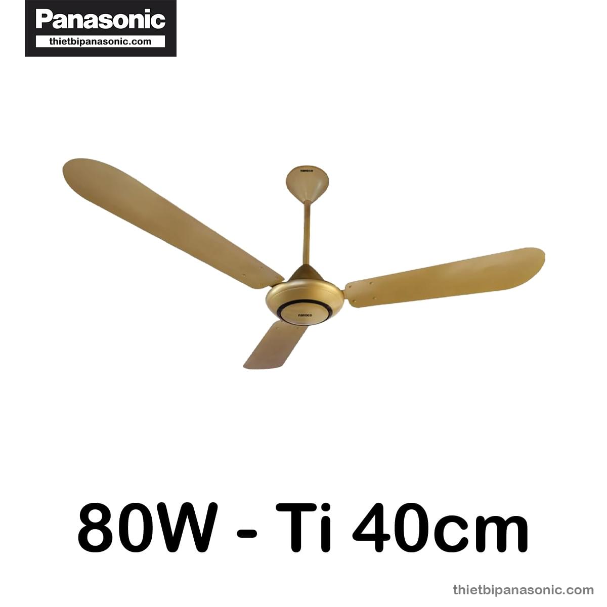 Quạt trần Nanoco CF5631-GO Màu Vàng Ti dài 40cm