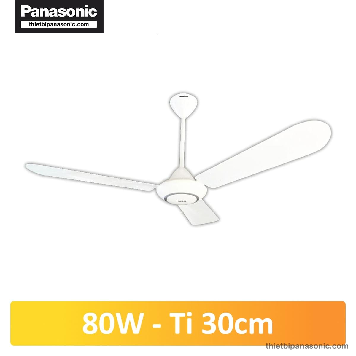 Quạt trần Nanoco NCF5631-WS Màu Trắng Ti dài 30cm