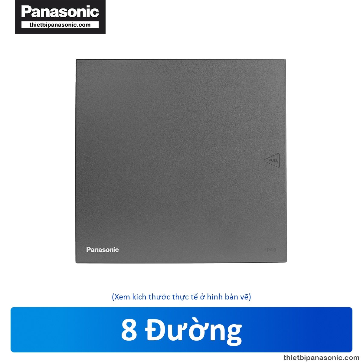 Tủ điện Moderva Panasonic 8 Modules Xám ánh kim BQDF08MH31AV