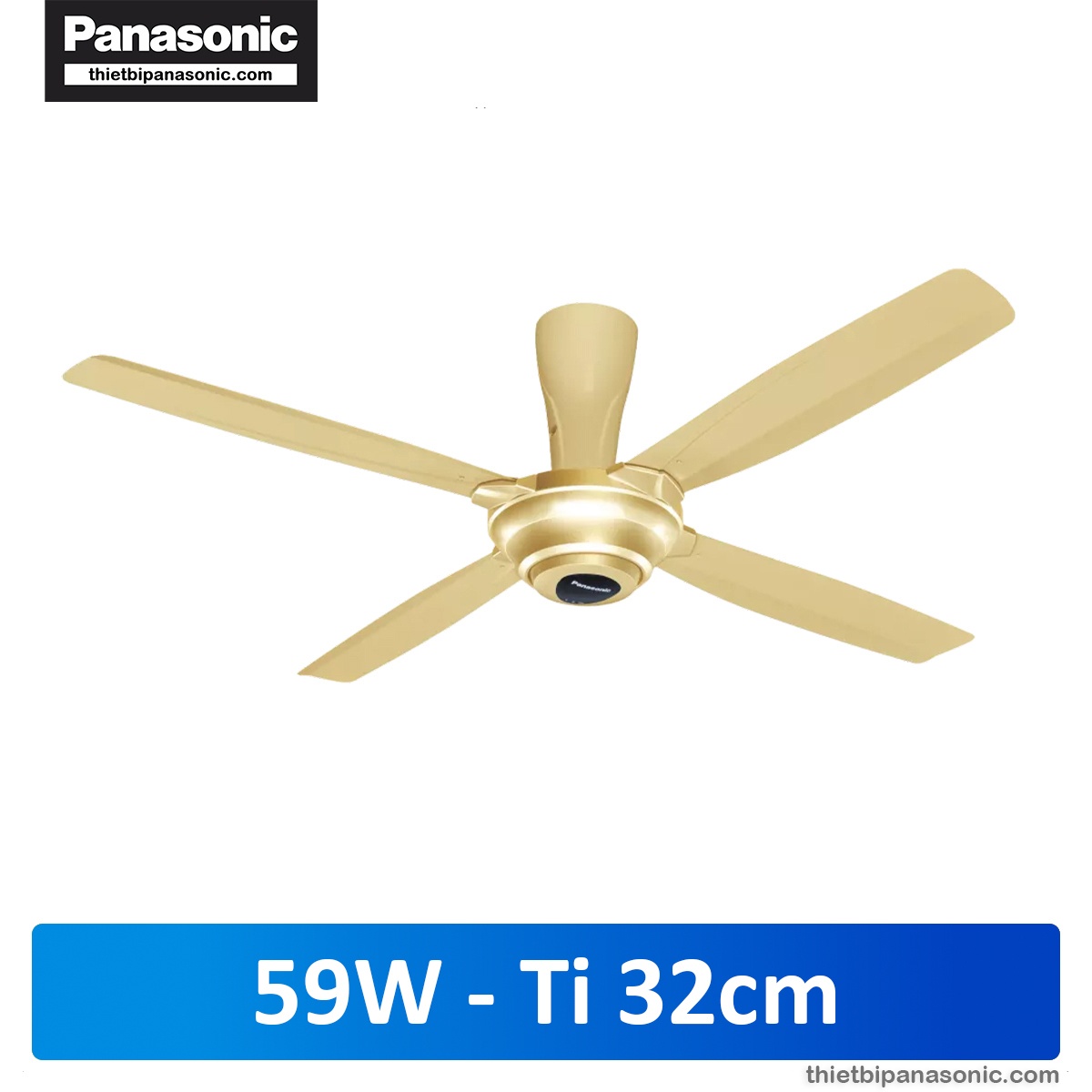 Quạt trần Panasonic F-56MPG-GO | 4 cánh, Vàng ánh kim