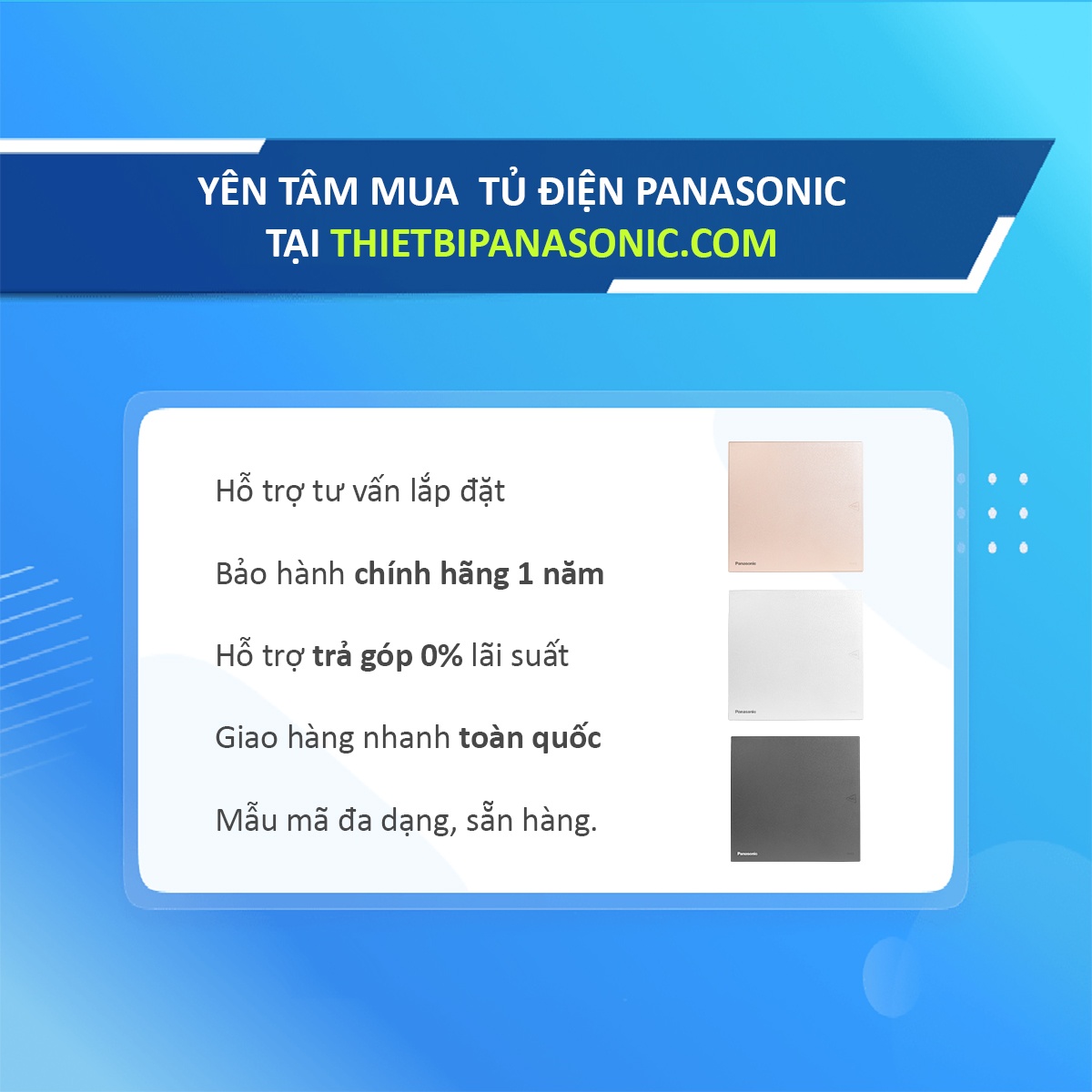 Yên tâm mua Tủ điện Moderva Panasonic BQDF16MG31AV tại Tổng Kho Thiết Bị Điện Panasonic - www.thietbidiennanoco.vn