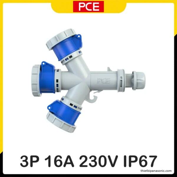 Ổ cắm chia 3 ngã PCE F9432007 IP67