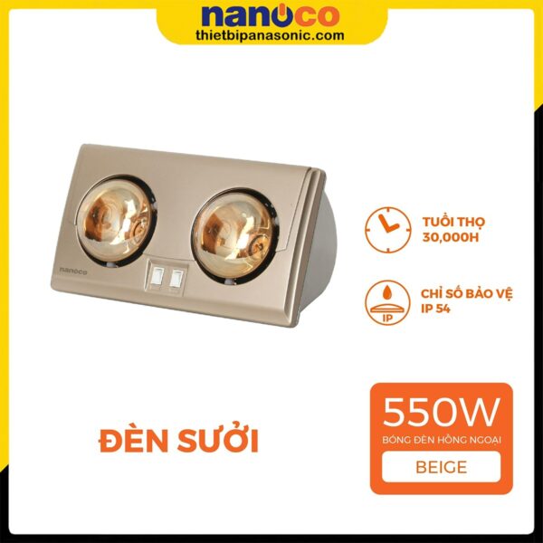 Đèn sưởi Nanoco NBH634G 550W