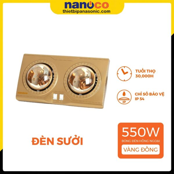 Đèn sưởi Nanoco NBH649G 550W