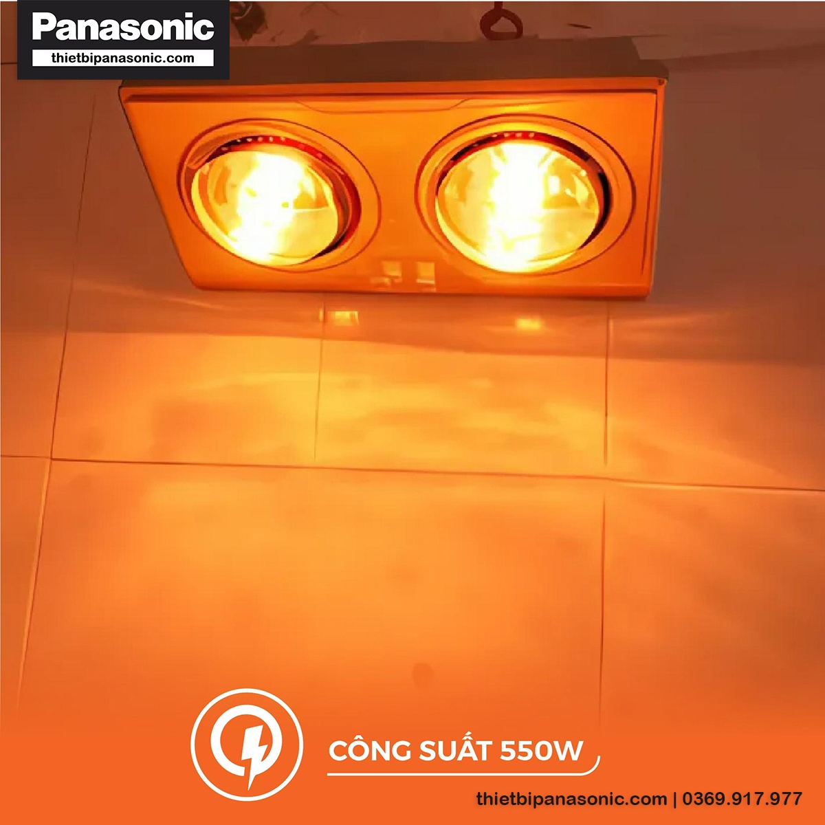 Hình ảnh thực tế của Đèn sưởi nhà tắm NBH649G