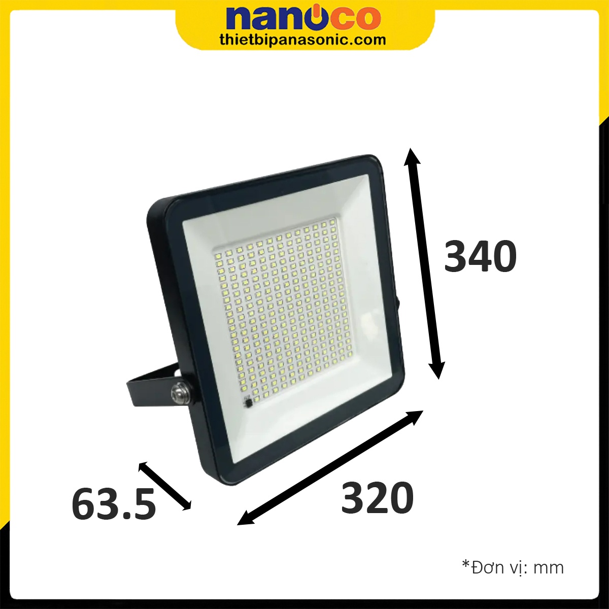 Kích thước của Đèn năng lượng mặt trời Nanoco NLFSS30061
