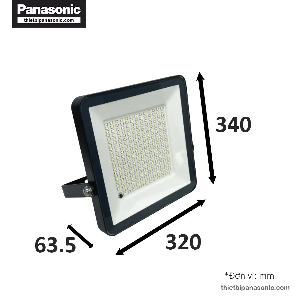 Kích thước của Đèn năng lượng mặt trời Nanoco NLFSS30061