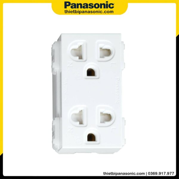 Ổ cắm đôi 3 chấu Panasonic WEV1582SW WEV1582-7SW Màu Trắng