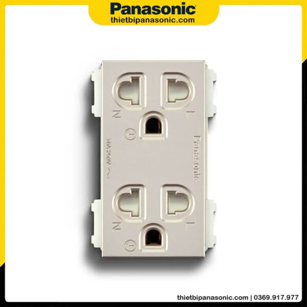 Ổ cắm đôi 3 chấu Panasonic WEV1582MYZ WEV1582-7MYH Màu Vàng Ánh Kim